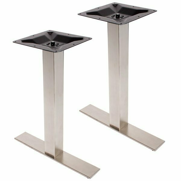 Bfm Seating Elite Stainless Steel Outdoor / Indoor Standard Height End Table Base Set 163HTB0024SS